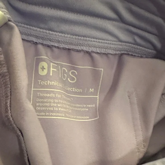 Figs Women's Limited Edition Light Purple Jogger Set with Neon Accents - Picture 3 of 6